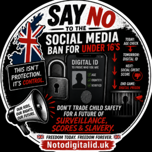 Say No To The Social Media Ban For Under 16's Stickers